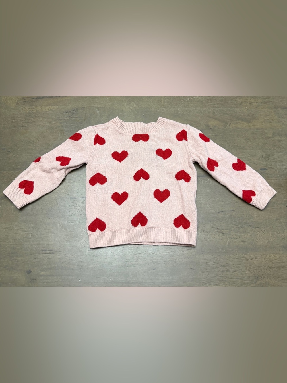 Carters Pink Heart Knit Sweater for Kids